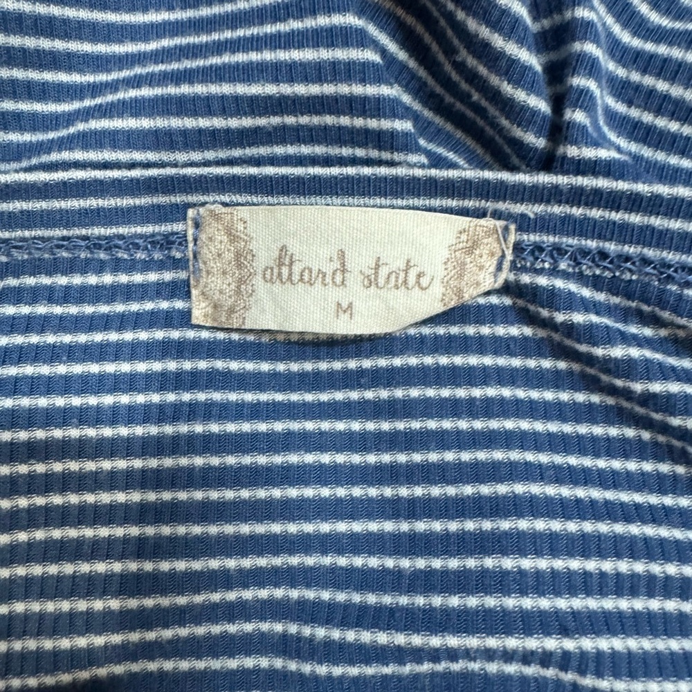 Altar’d State Blue Bell Sleeve Striped Tunic Top Boho Coastal Medium - Picture 6 of 6